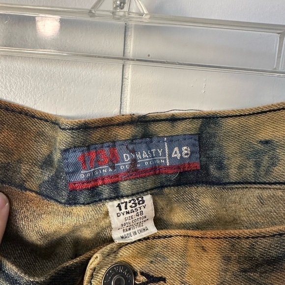 1738 Dynasty Men’s Tie Dyed Distressed Jeans Size 48 - Picture 11 of 13